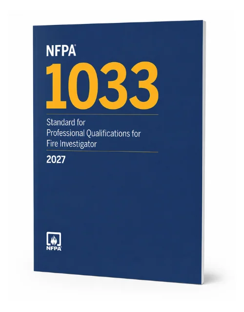 NFPA 1033 Professional Qualifications for Fire Investigator 2022 Edition book