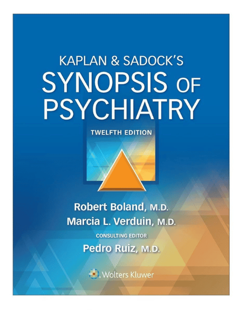 Kaplan & Sadock's Synopsis of Psychiatry 12th Edition Hardcover Book Cover