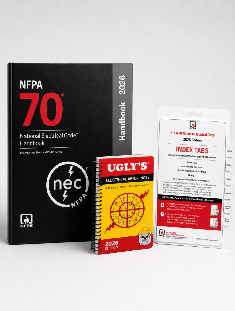 NFPA 70 NEC 2026 Handbook with Ugly’s Electrical References and index tabs