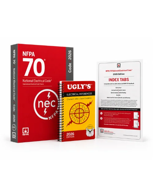 NFPA 70 NEC 2026 paperback with Ugly’s and index tabs