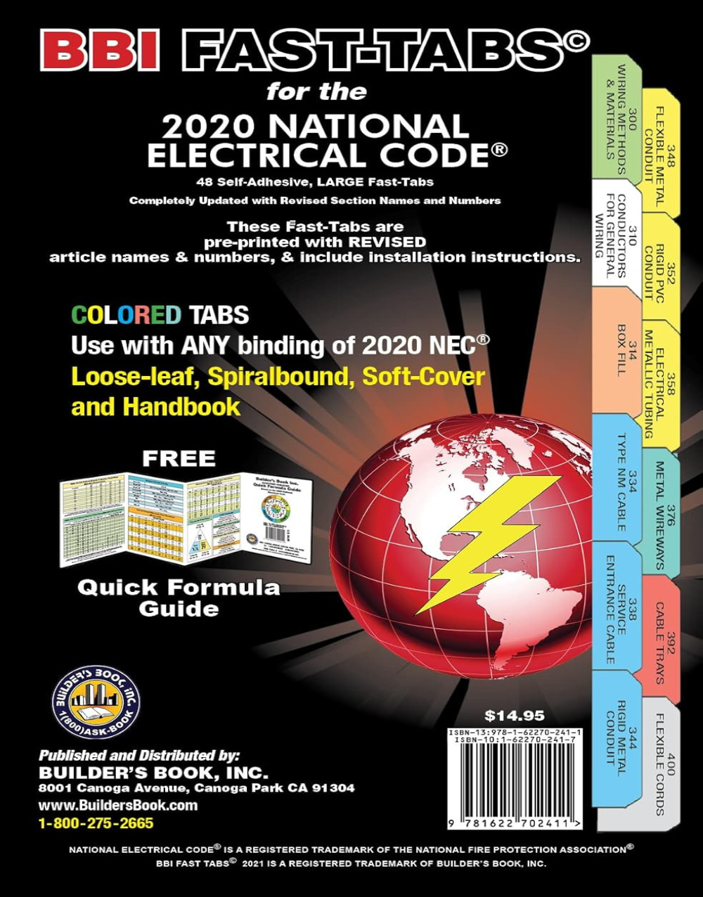National Electrical Code NEC Colored 2020 Fast-Tabs