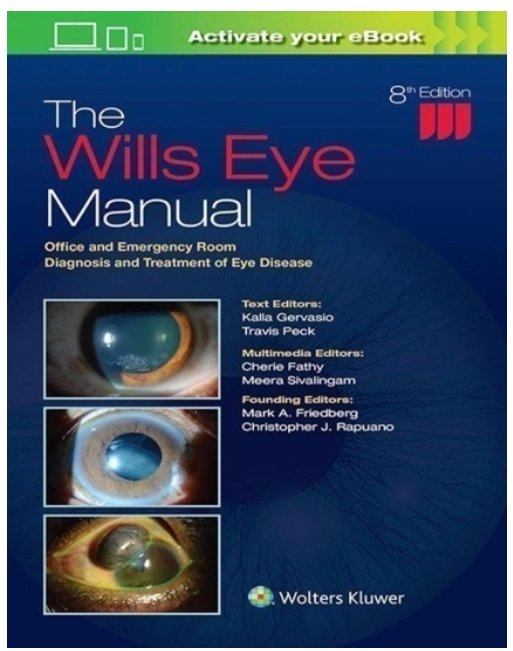 The Wills Eye Manual 8th Edition ophthalmology book cover