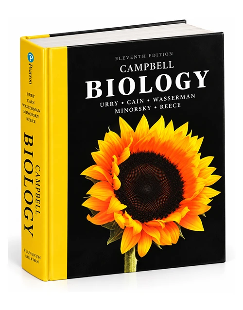 Campbell Biology 11th Edition hardcover textbook with sunflower cover by Urry, Cain, Wasserman, Minorsky and Reece
